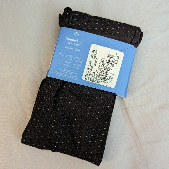 4 for 25🔥 NWT Simply Vera Vera Wang fashion tights (M) - Picture 2 of 2